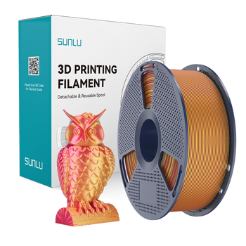 FILAMENT SUNLU SILK PLA+ DUAL COLOR CZERWONY ZŁOTY RED GOLD 250G