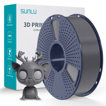FILAMENT SUNLU GREY SZARY PLA+ 1,75mm 1kg