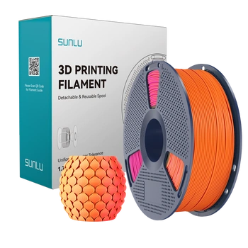 Filament SUNLU PLA Matte Dual-color Orange Red Pomarańczowy Czerwony 1kg 1,75mm