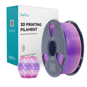 FILAMENT SUNLU PLA TRANSPARENT TĘCZA 03 RAINBOW 03 1KG