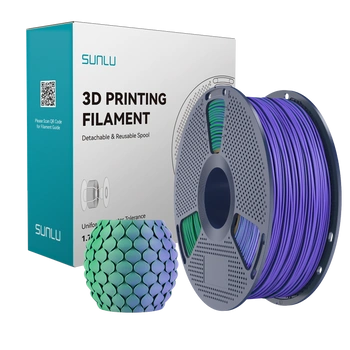Filament SUNLU PLA Matte Dual-color Green Purple Zielony Fioletowy 1kg 1,75mm
