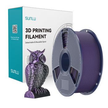 FILAMENT SUNLU SILK PLA+ DUAL COLOR CZARNY FIOLETOWY BLACK PURPLE 250G