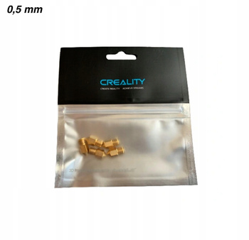 5xOryginalna Dysza Creality 0,5 M6 filament 1,75mm