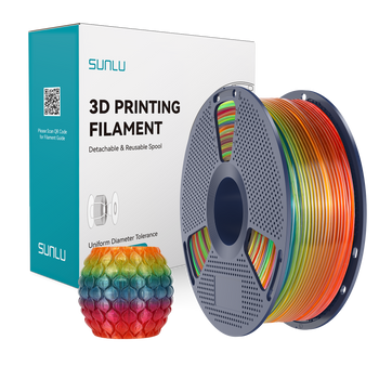 FILAMENT SUNLU PLA TRANSPARENT TĘCZA 01 RAINBOW 01 1KG
