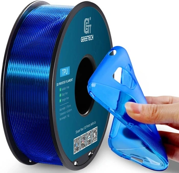 Filament Geeetech TPU Transparent Blue Niebieski Transparentny 1kg 1,75mm