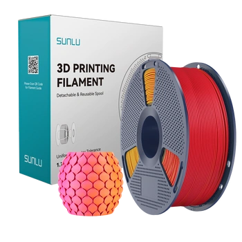 Filament SUNLU PLA Matte Dual-color Red Yellow Czerwony Żółty 1kg 1,75mm